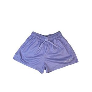 Inaka Power Purple Lined Mesh Shorts Womens L Drawstring Athletic Lifting